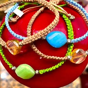 Vintage Pier One - Four hand braided bracelets from Pier One with tags.